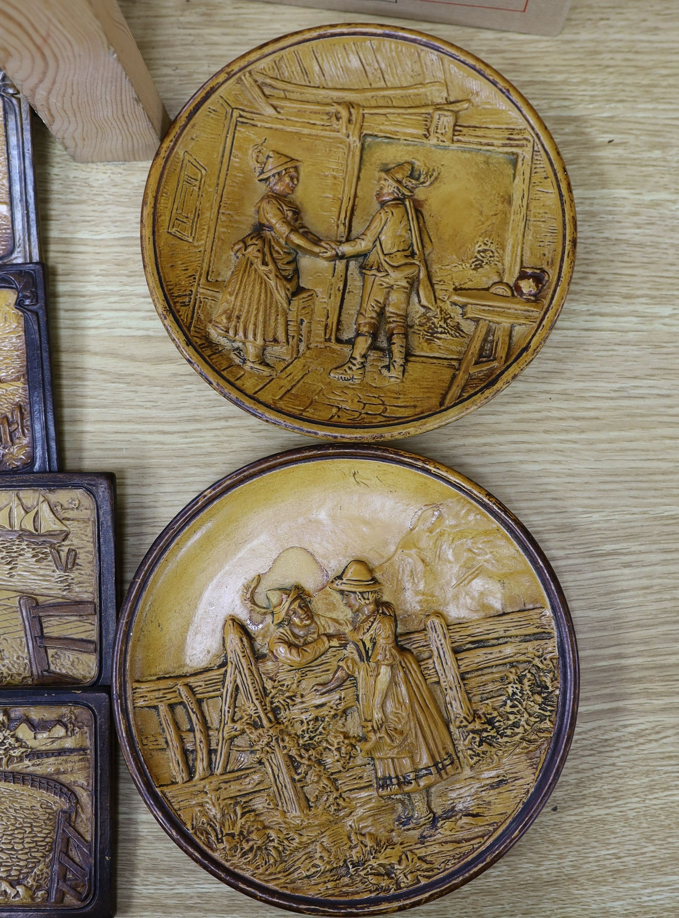 A collection of 8 Bretby Dutch boy and girl wall plaques (8)